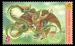 Garuda in battle with Naga